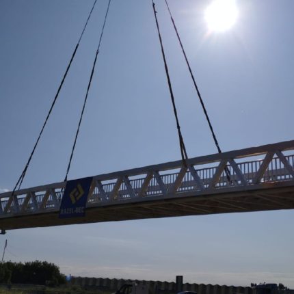 Pose de la passerelle