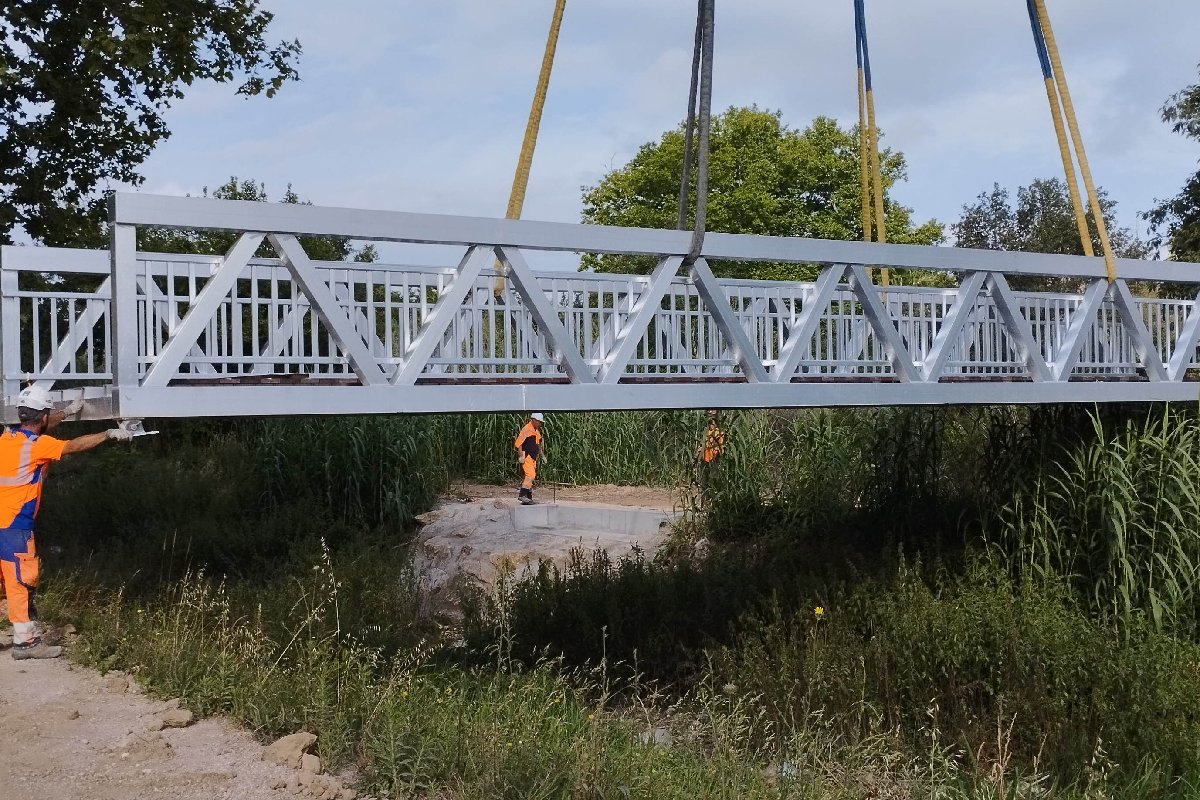 Pose deuxième passerelle