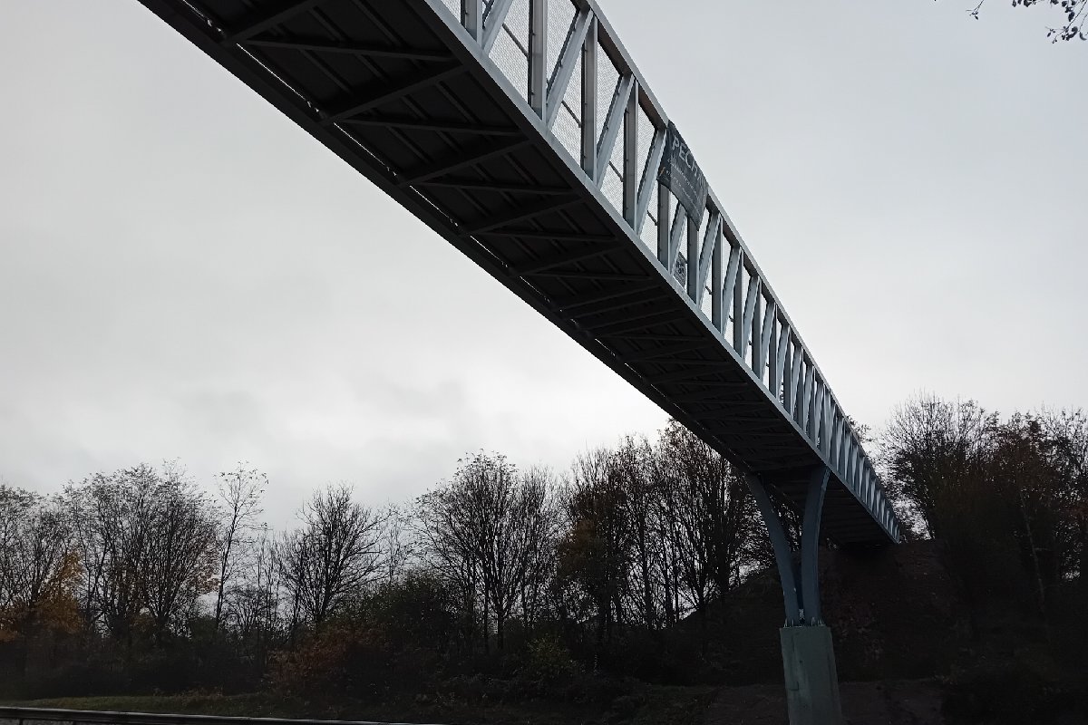 Passerelle vue du dessous